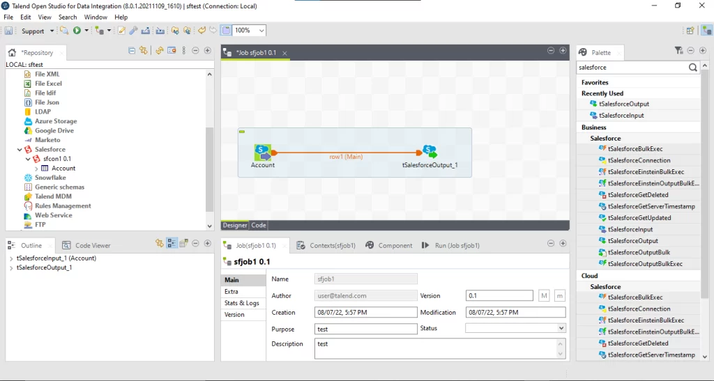 talent open studio data integration