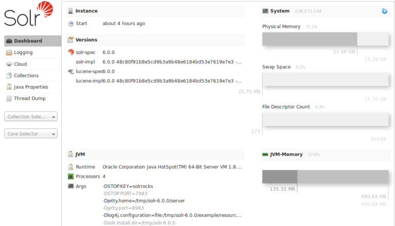 SOLR-dashboard