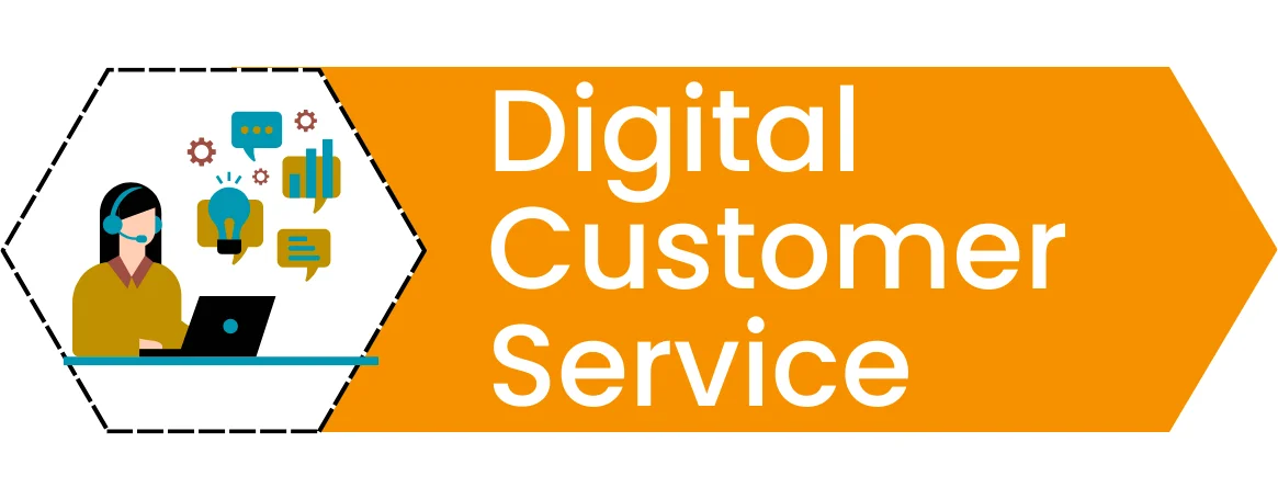 Digital Customer Service cartoon image