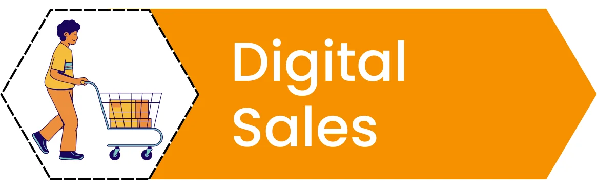 Digital Sales Cartoon image